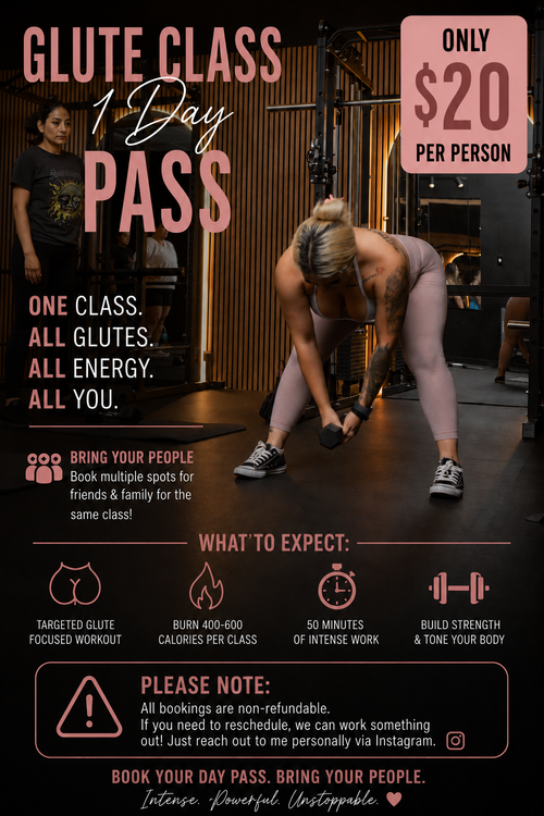 Glute Class 1 Day Pass